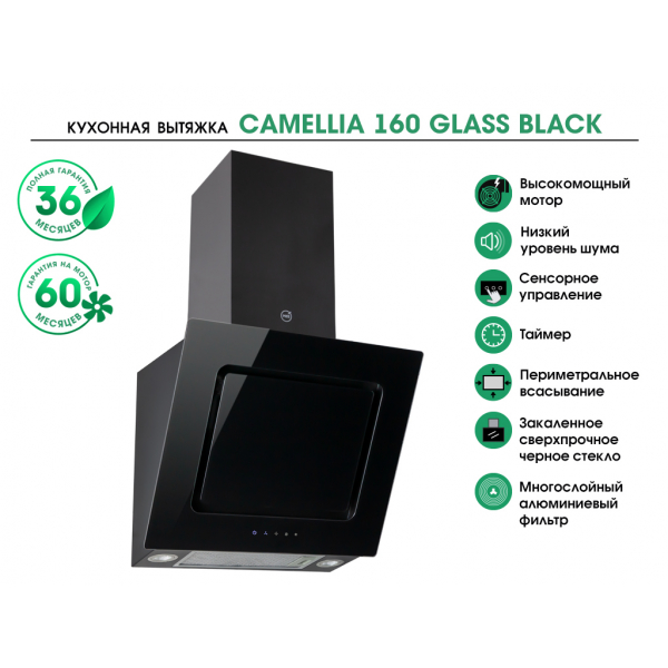 CAMELLIA 160 GLASS BLACK