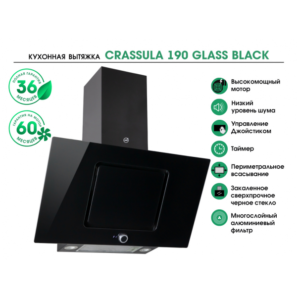 CRASSULA 190 GLASS BLACK